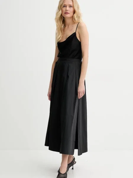 Спідниця Herskind Herdis midi розкльошена чорний