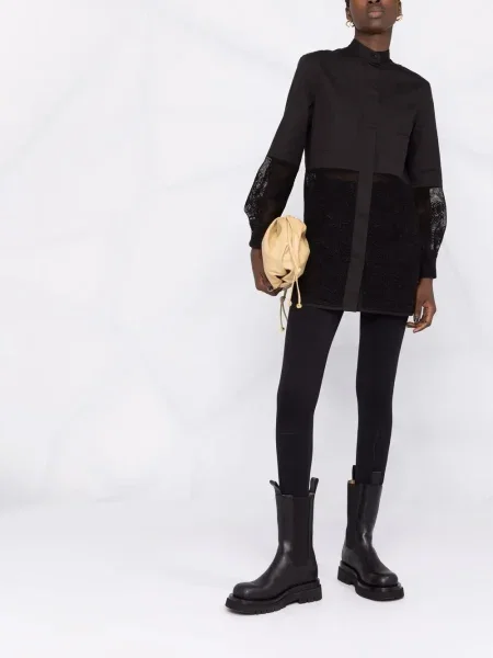 Риза Ferragamo с дантела черно