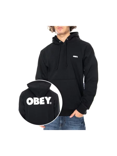 Bluza z kapturem Obey polarowa z kapturem czarna