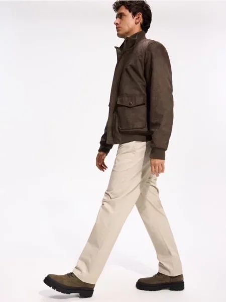Reserved Spodnie chino regular fit beżowy