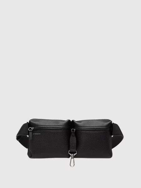 Шкіряна сумка з тисненням логотипа Givenchy чорна