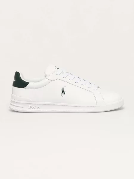 Sneakerși Polo Ralph Lauren din piele alb
