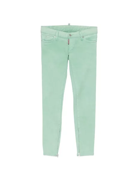 Mršav skinny fit traperice Dsquared2 s autogramom zelena