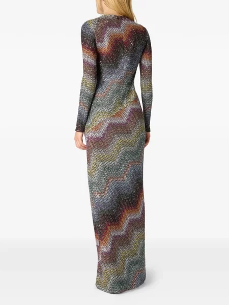 Rochie maxi Missoni lungă de costum gri