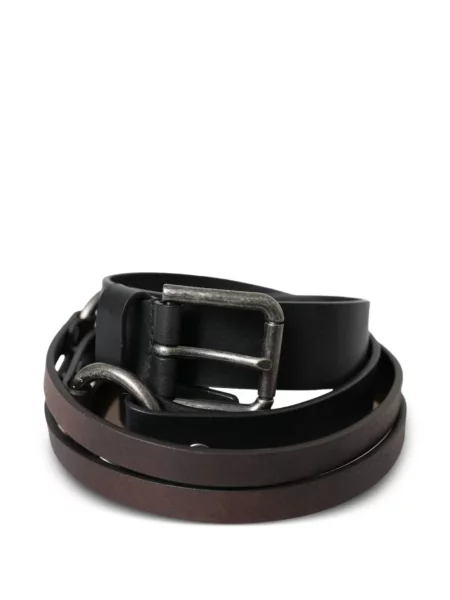 Cu centură curea Dolce & Gabbana din piele cu bretele negru