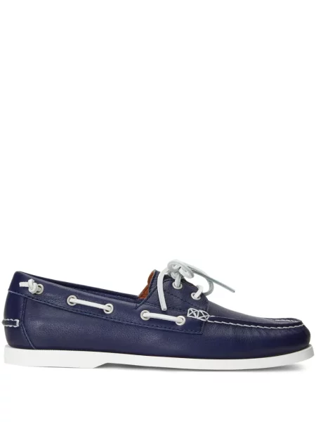 Φλοράλ παντελόνι Polo Ralph Lauren με κέντημα με λαιμόκοψη v μπλε