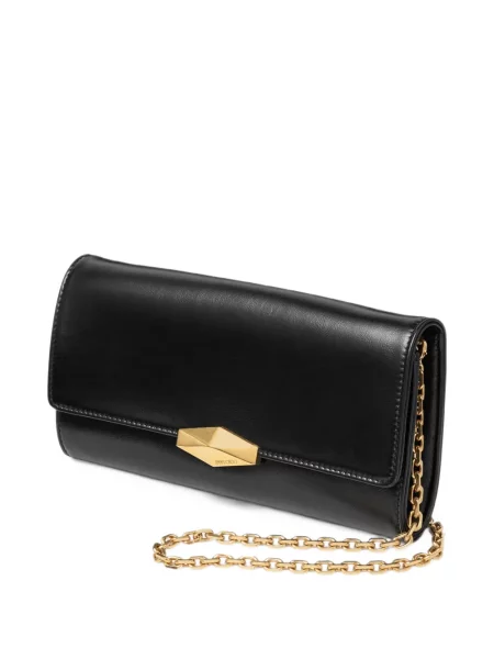 Geantă plic Jimmy Choo din piele negru