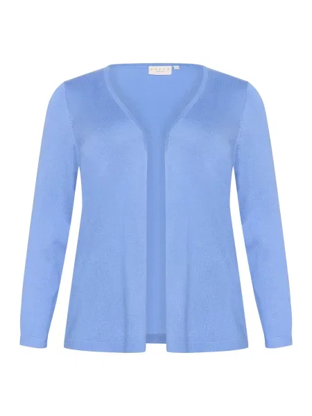 KAFFE CURVE Geacă tricotată Farsia azuriu