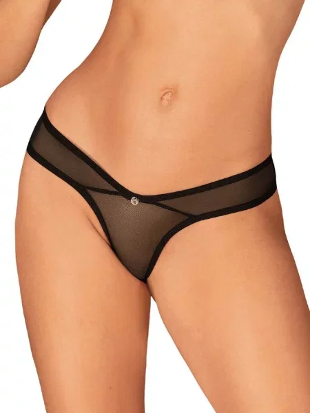 Трусики стринг из микросетки Стринги_Obsessive_Glandez чорні