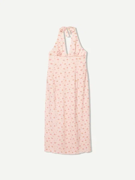 Bershka Nyári ruhák / zöld / rózsaszín / rózsaszín sárga