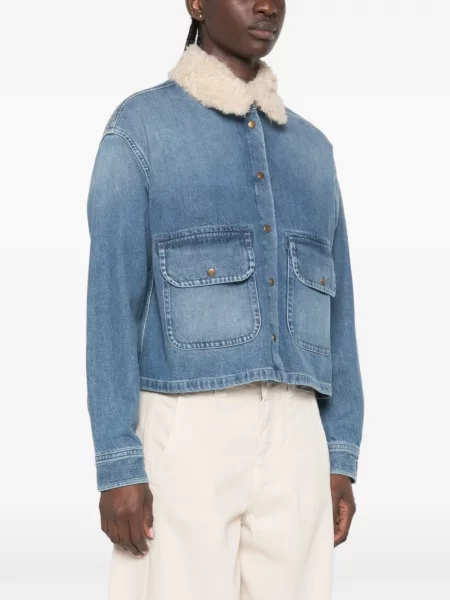 Lung geacă Moncler albastru