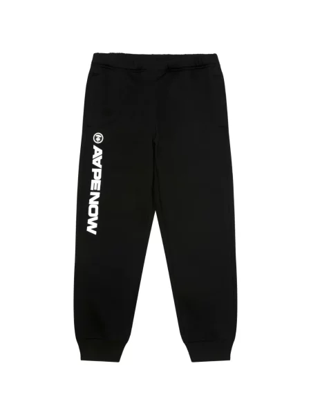 Pantaloni Aape By A Bathing Ape cu imagine alergare negru