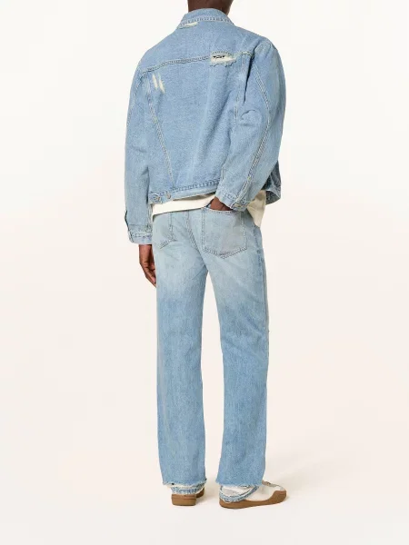 Cole Buxton Jeansy W Stylu Destroyed Regular Fit blau niebieskie