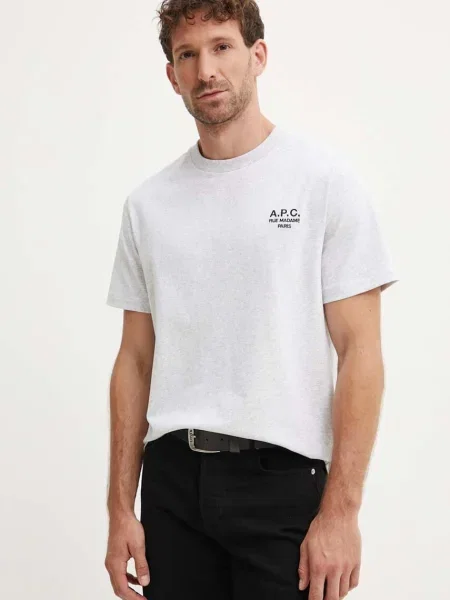 A.P.C. tricou din standard rue madame GOTS cu imprimeu gri