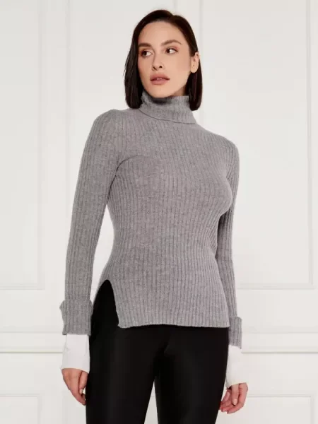 Pinko De lână pulover KANAANI cu adaos de cașmir gri