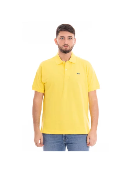Krótka koszulka polo Lacoste żółta