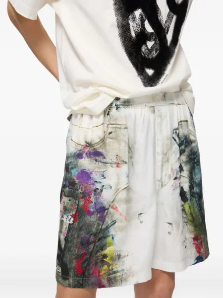 Pantaloni scurți Acne Studios alb