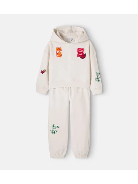 Gyerek kapucnis melegítő felső Stella Mccartney fehér