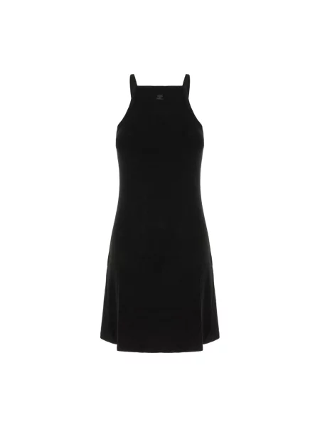 Sukienka mini Courreges z logo czarna