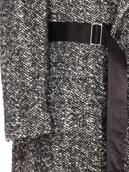 Palton Isabel Marant cu model herringbone gri