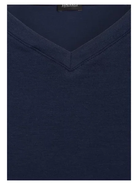 Hanro Tričko S Výstřihem Do V Cotton Superior navy tmavě modré
