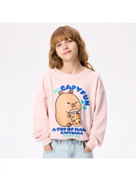 Reserved Mikina Kapibara CapyFun růžová