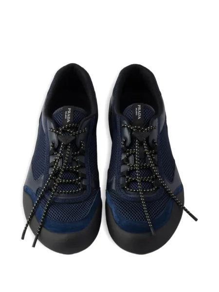 Sneakerși Prada cu imprimeu geometric albastru