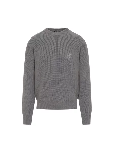 Sweter Giorgio Armani wełniany szary