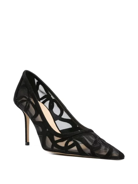 Pantofi cu toc Mach & Mach plasă negru