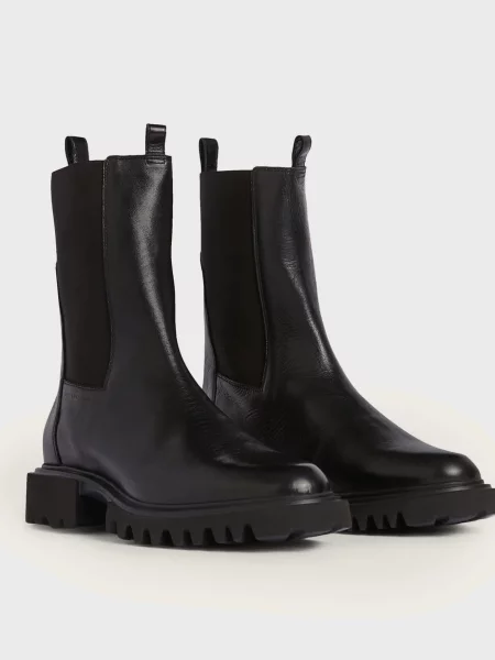 Кожаные ботинки челси Allsaints черные