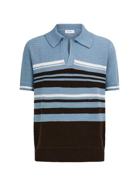 Tricou polo Ferragamo tricotate albastru
