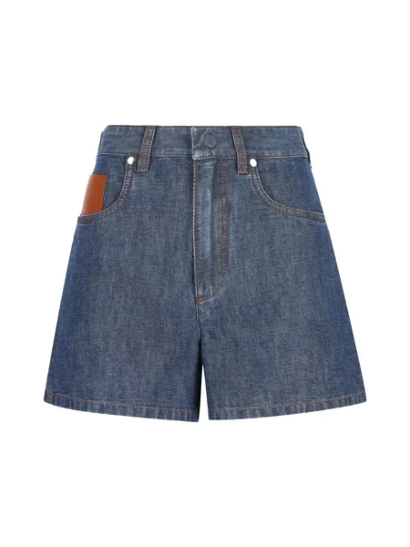 Krótkie szorty jeansowe Fendi niebieskie