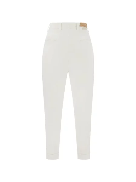 Pantaloni Numero00 conici alb