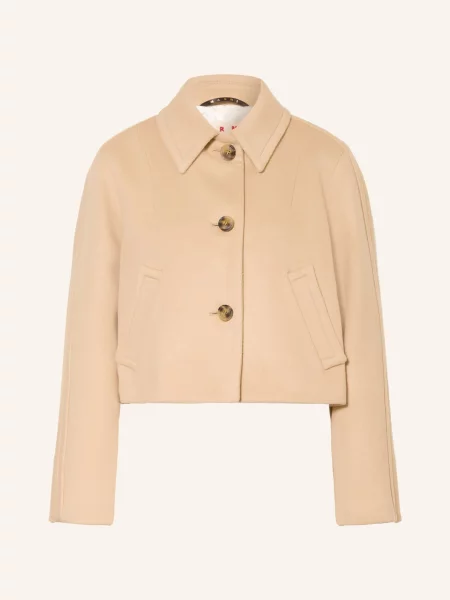 Marni Kurtka Z Klapami beige beżowa