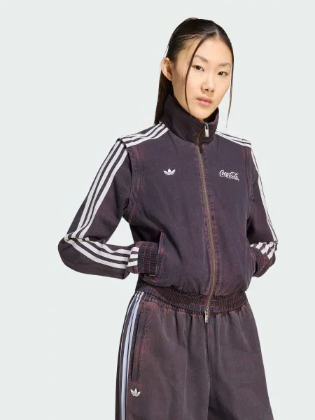 Джинсова куртка adidas комбінований верх червоний