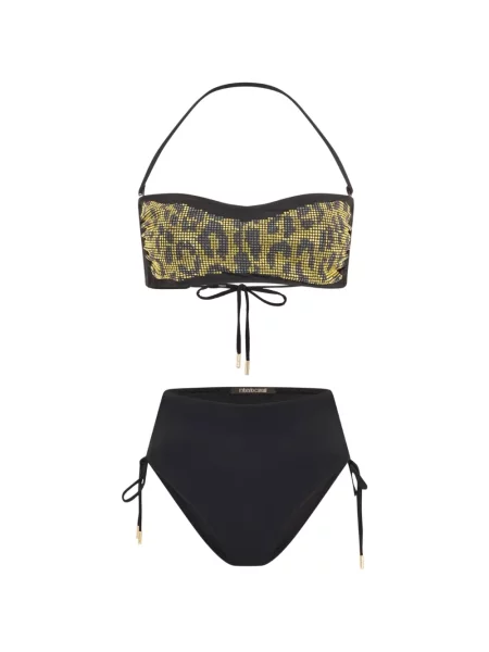 Bikini Roberto Cavalli cu imagine cu model leopard negru