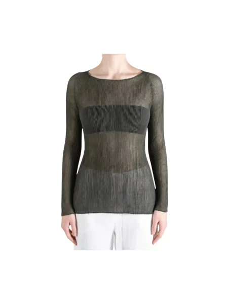 Top Issey Miyake szyfonowy szary