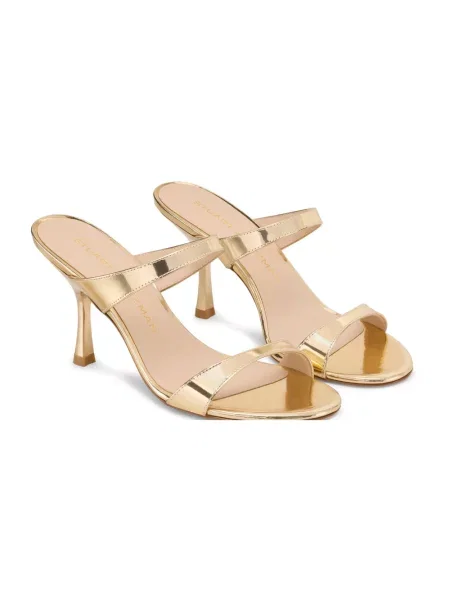 Klapki Stuart Weitzman skórzane żółte