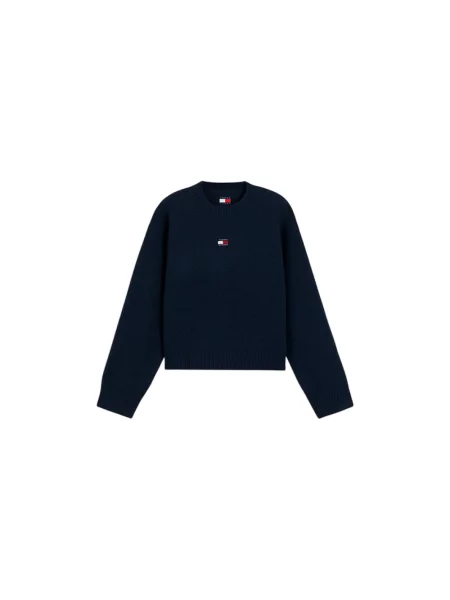 Sweter Tommy Jeans wełniany niebieski