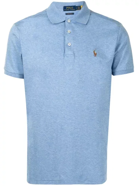 Поло тениска Polo Ralph Lauren бродирана синьо