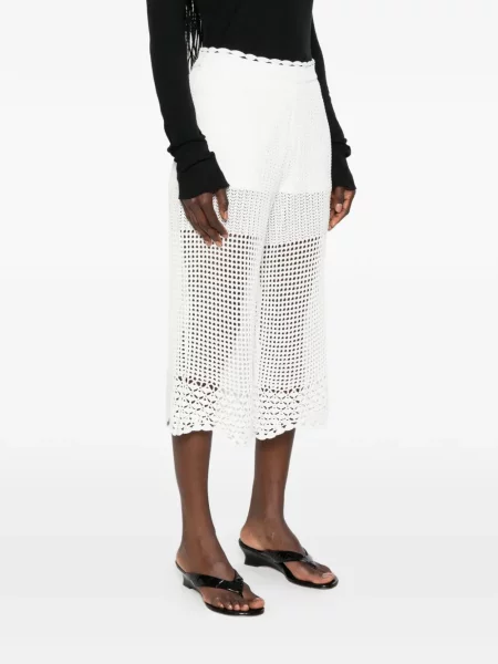 Pantaloni Iro tricotate alb