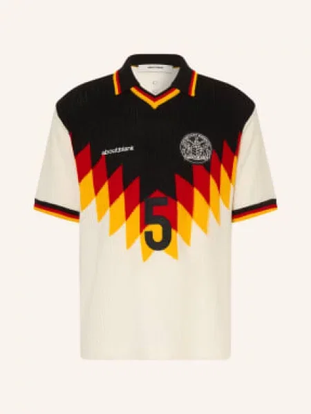 About:Blank Koszulka Polo Z Dzianiny weiss czarna
