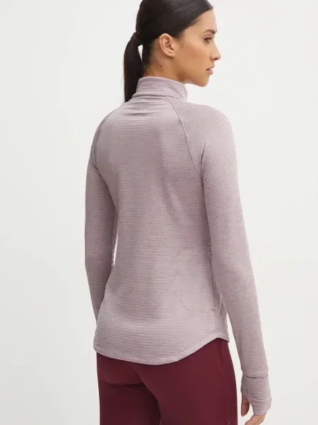 Olcsóbban. Női hosszú ujjú felső futáshoz New Balance Athletics Heat Grid Zip ice wine heather. Méret: L rózsaszín