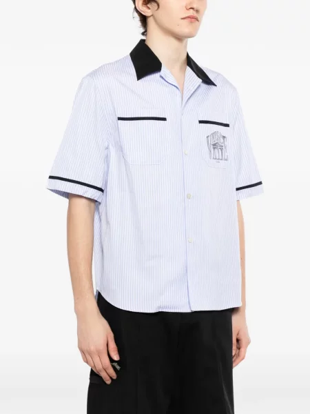 Pruhovaná košile Versace modrá