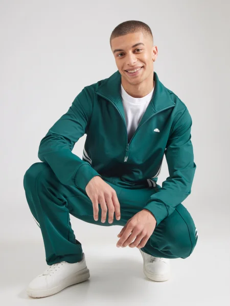 ELLESSE Hanorac verde smarald alb