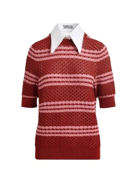 Tricou Essentiel Antwerp cu dungi maro