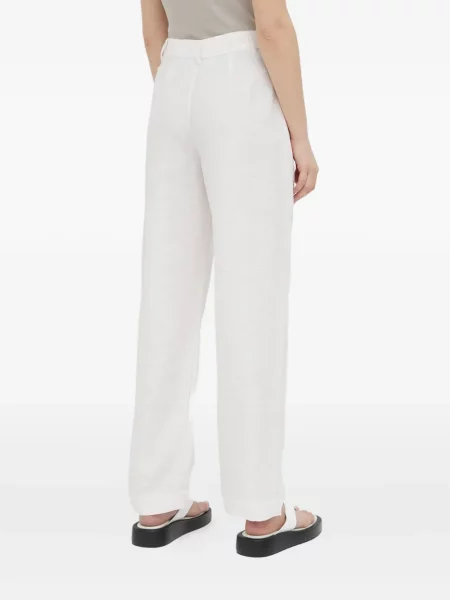 Pantaloni Samsøe Samsøe plisate alb