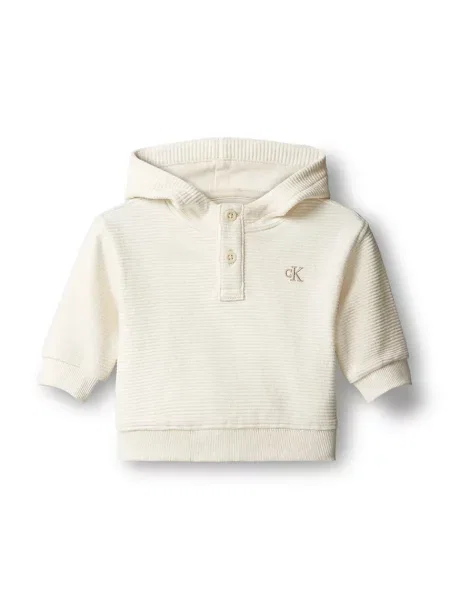 Calvin Klein Jeans hanorac cu glugă pentru copii din bej