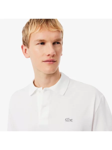 Lacoste Koszulka Polo O Luźnym Kroju Z Grubej Piki biały