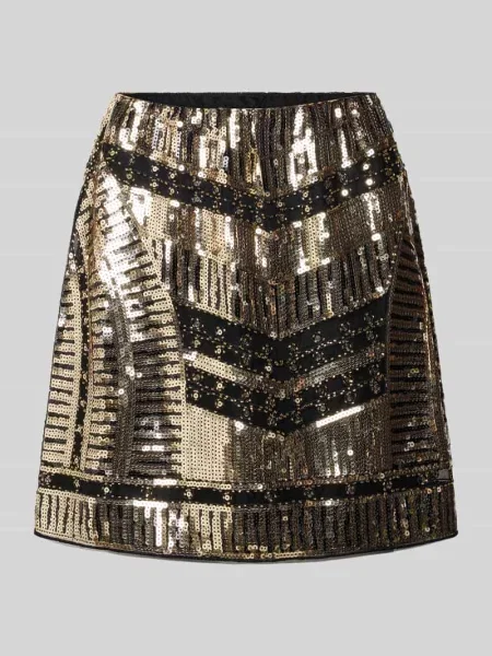 Spódnica mini z cekinami Apricot złota